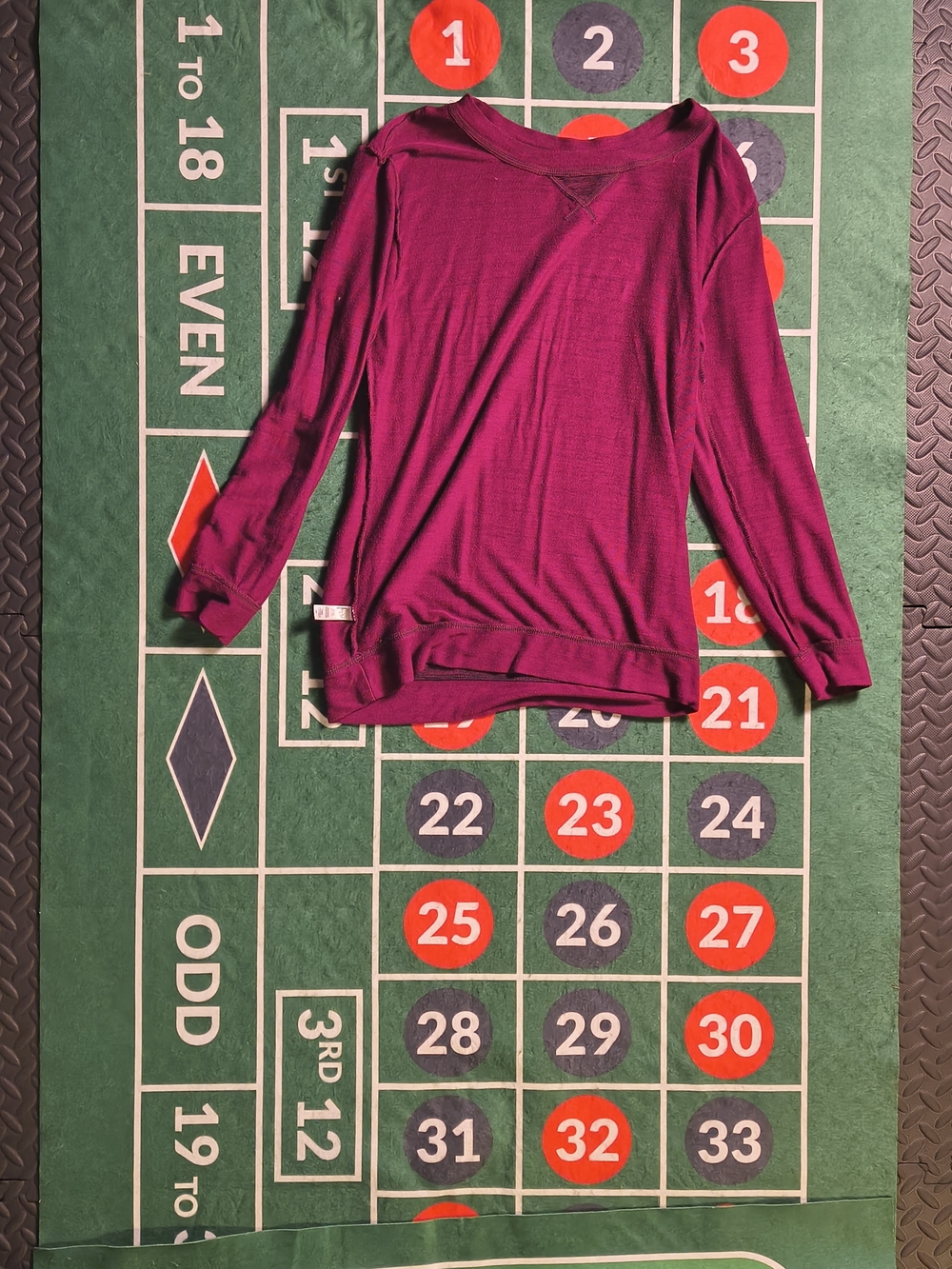 Felina Burgundy Black Heathered Lounge Top Long Sleeve Womenâs Small - Picture 12 of 15